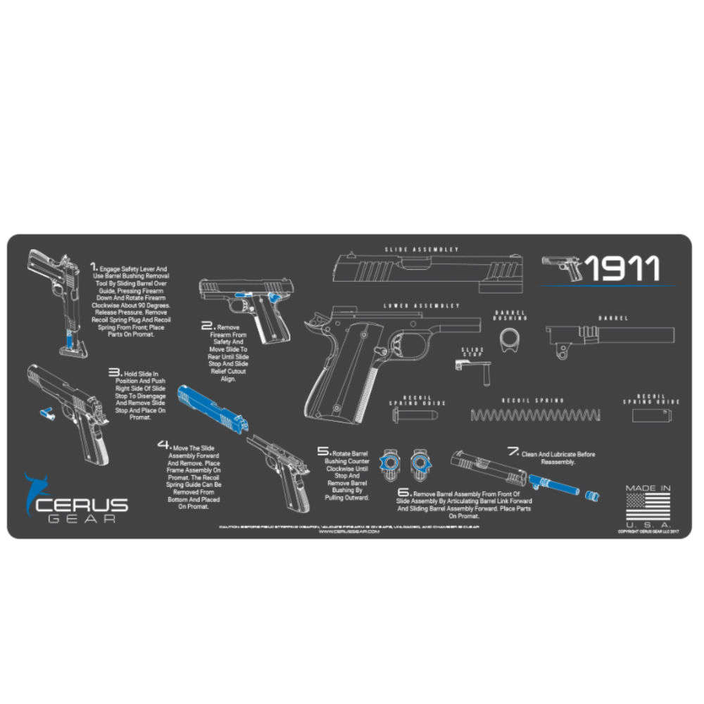 Cleaning Equipment Cerus Gear 4.50" 1911 INSTRUCTIONAL GRAY/BLUE • Model: 4.50"